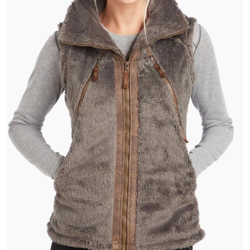Flight Kuhl Prima Flight Vest Hood Italian Fleece Womens Size Small